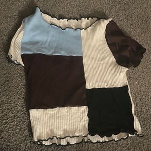 Color Block Crop Top XS
